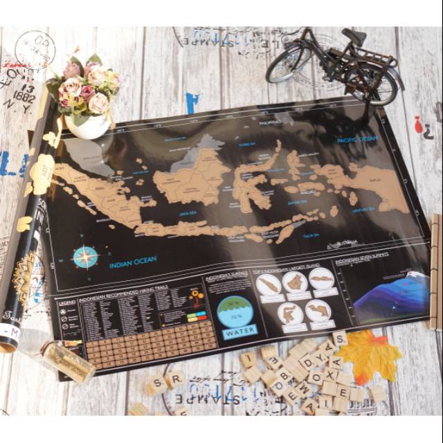 Jual Scratch Map Indonesia | Shopee Indonesia