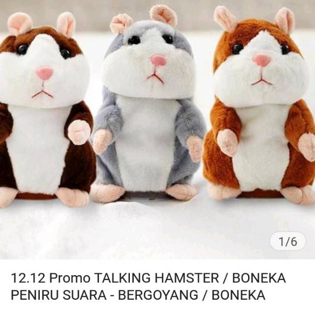 Talking hamster shopee online