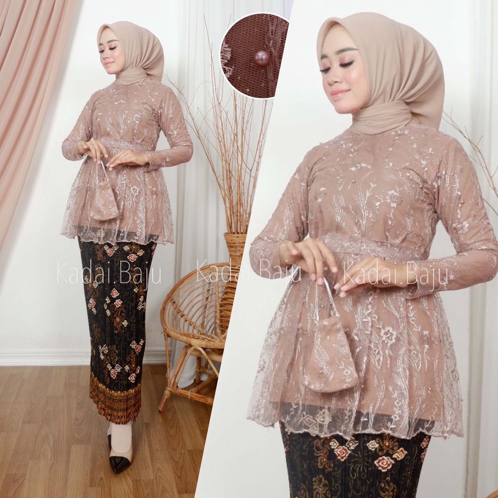 Jual Kadai Baju Kebaya Tulle Marsha Kebaya Tille Kebaya Brukat Kebaya Favorite Setelan