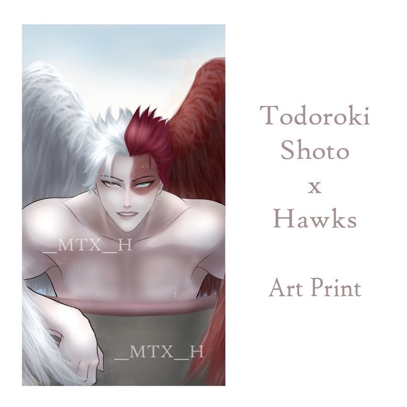 jual-art-print-bnha-todoroki-shoto-x-hawks-shopee-indonesia