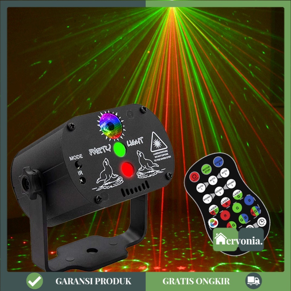 Jual Proyektor Laser LED 60 Patterns Lampu panggung lampu Disco DJ Sorot PAR MRGB61 Laser