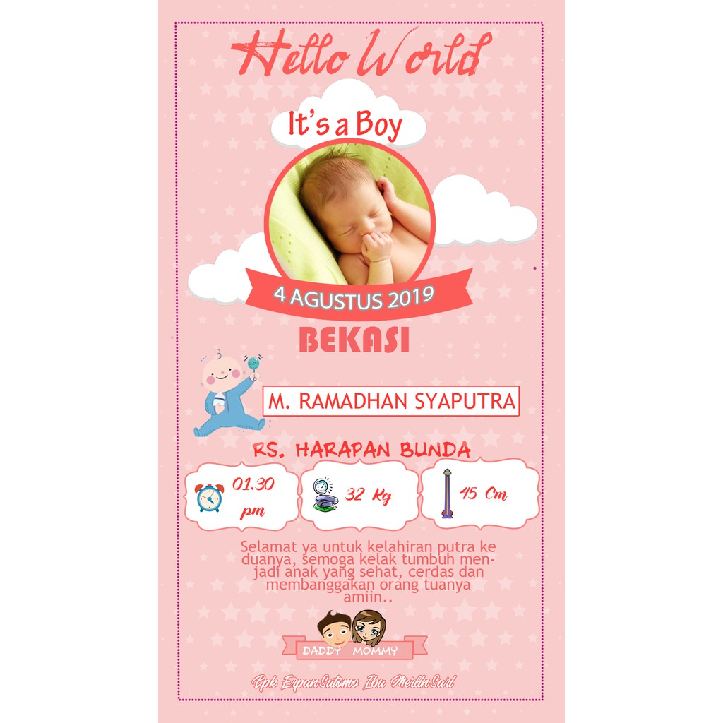 Jual Ucapan selamat atas kelahiran anak | Shopee Indonesia