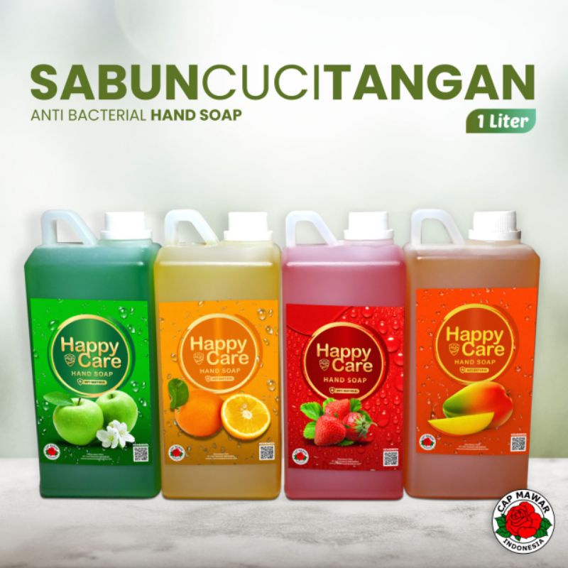 Jual Sabun Cuci Tangan Anti Bacterial Liter Happy Care Izin Kemenkes Ri Hand Soap Hand