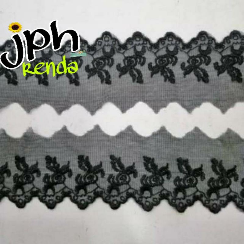 Jual Renda tile lebar 5cm, renda tulle (per roll 15 yard) | Shopee ...