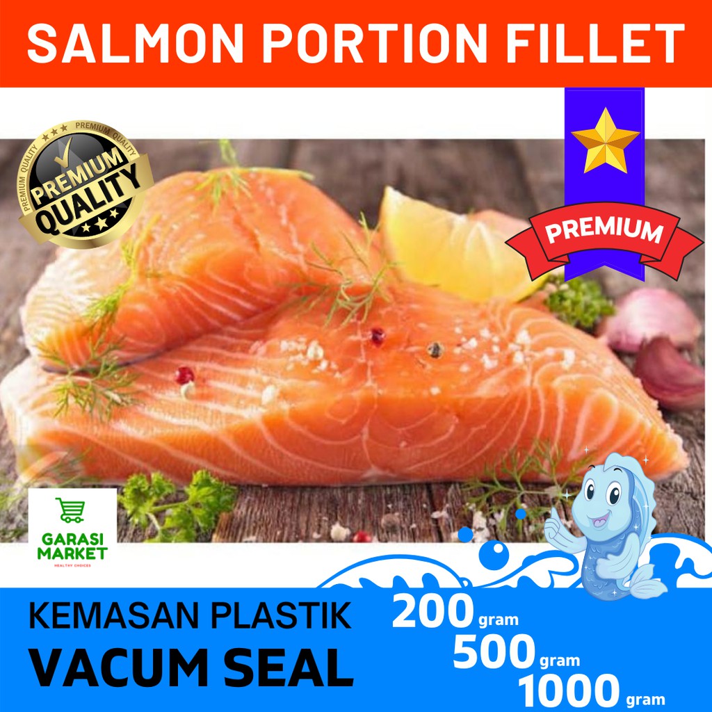 Jual Fillet Ikan Salmon Trout Kg Norwegian Sashimi Grade Filet Portion Super Segar Kg