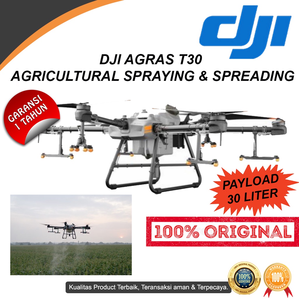 Jual DJI AGRAS T30 - AGRICULTURAL SPRAYING SPREADING DRONE PERTANIAN T ...