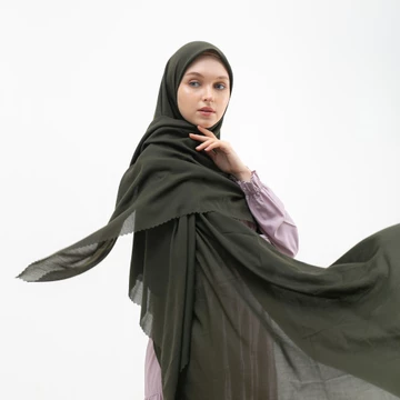 Luma Dawa Kara Scarf Syar'I (Hijab Syar’I 140 X 140 Cm) Lasercut Segi Empat Syar'I Umroh Haji