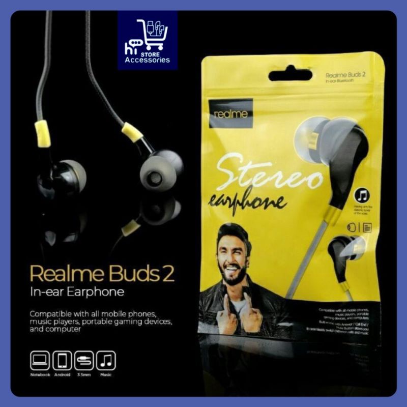 Jual Headset Realme Buds 2 Earphone Handsfree RMA103 Shopee