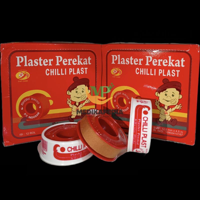 Jual Chilli Plast Plester Perekat Roll 12,5mm x 4,5m | Shopee Indonesia