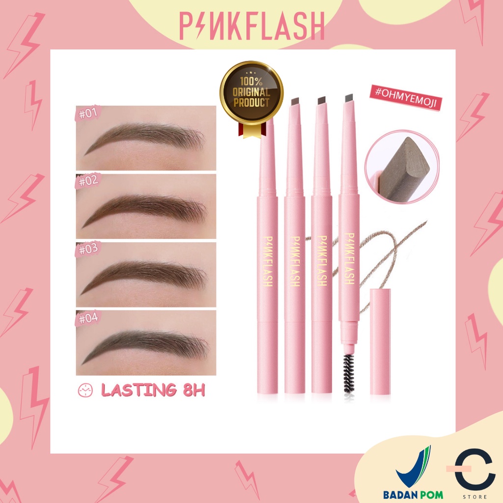 Jual [ori Bpom] Pinkflash Waterproof Auto Eyebrow Pencil Lasting 8h