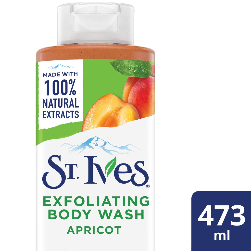 Jual St. Ives Body Wash EXFOLIATING Apricot 473ml Sabun Mandi untuk