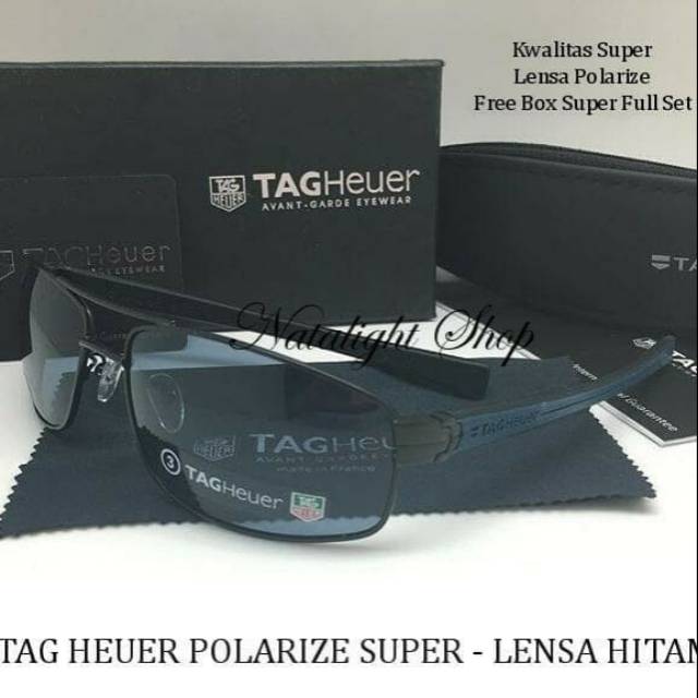 SUNGLASSES KACAMATA PRIA TAG HEUER AVIATOR SPORTY PREMIUM POLARIZE