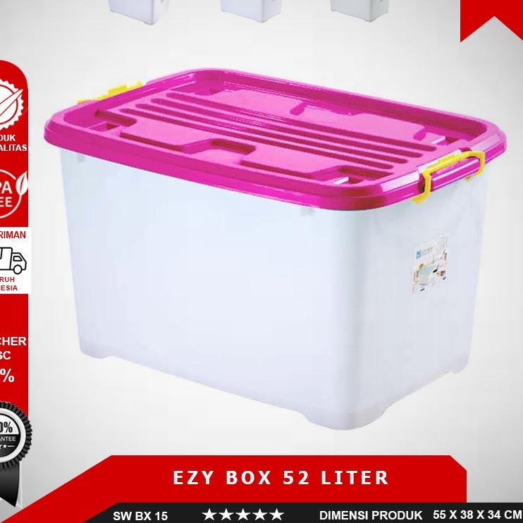Jual Terbaru EZY CONTAINER BOX CB 52 LITER TEMPAT PENYIMPANAN WADAH ...