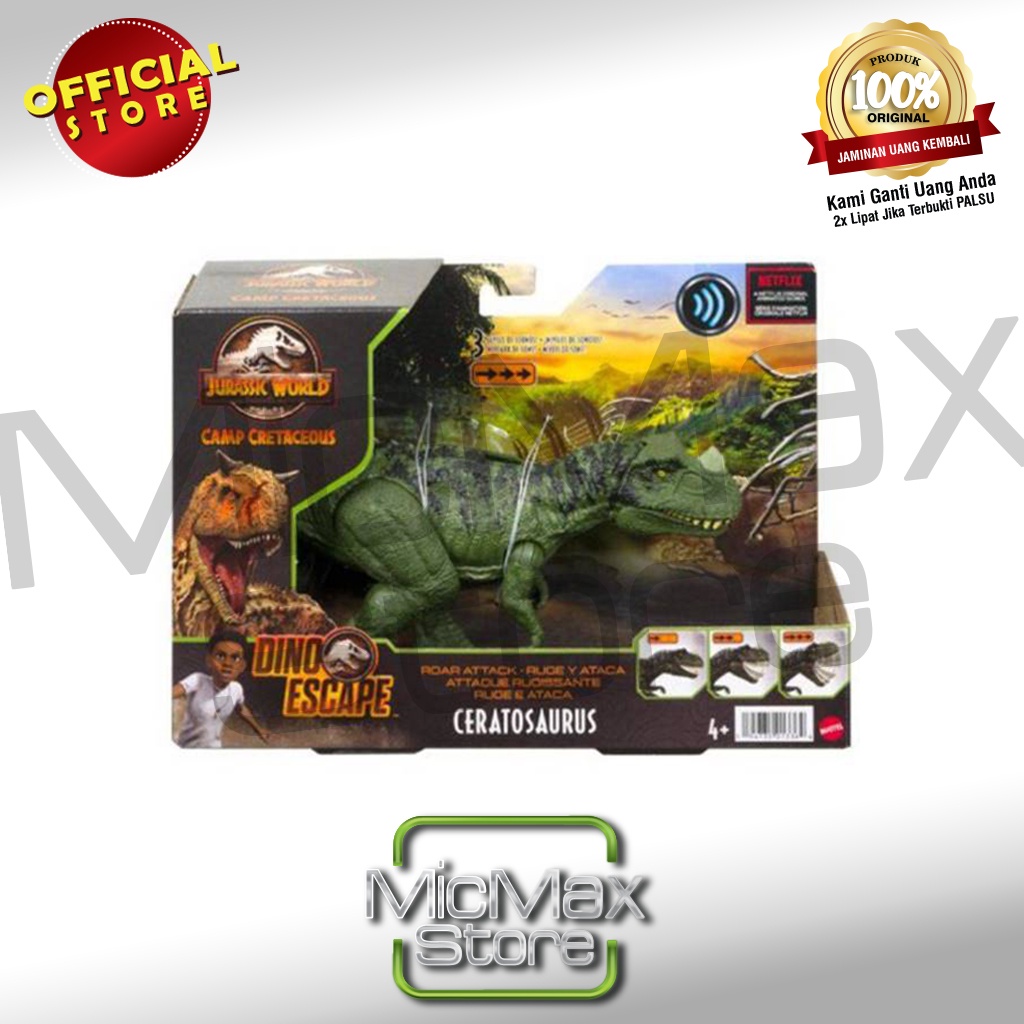 Jual Jurassic World Camp Cretaceous Dino Escape Roar Attack Ceratosaurus Gwd06 Shopee Indonesia