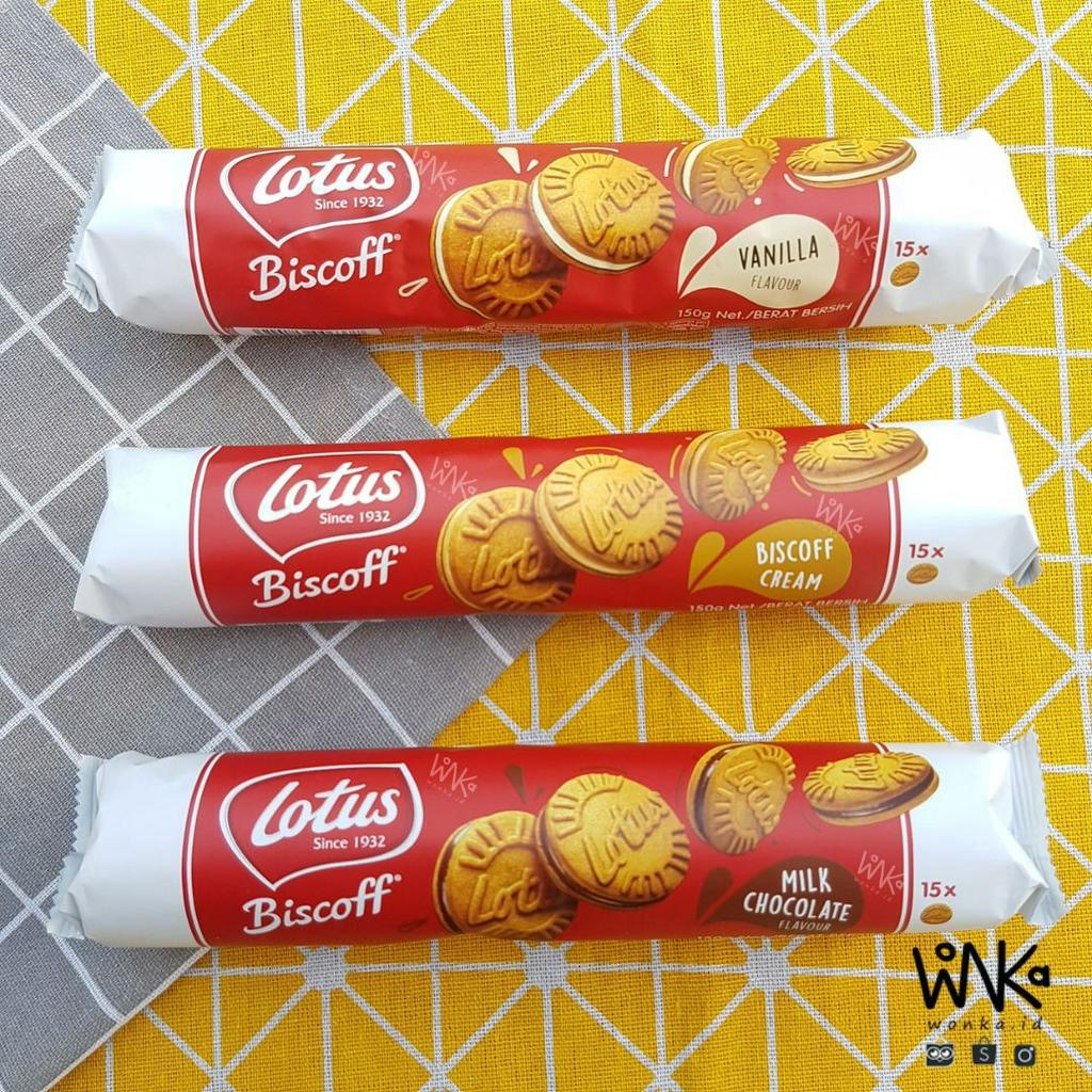 Jual Lotus Biscoff Biscuit Sandwich Roll 150 gr Lotus Biscuit Cookies