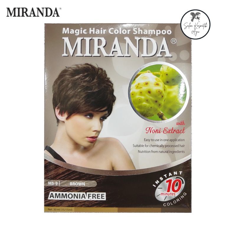 Jual MIRANDA MAGIC HAIR COLOR SHAMPOO 30ML | Shopee Indonesia