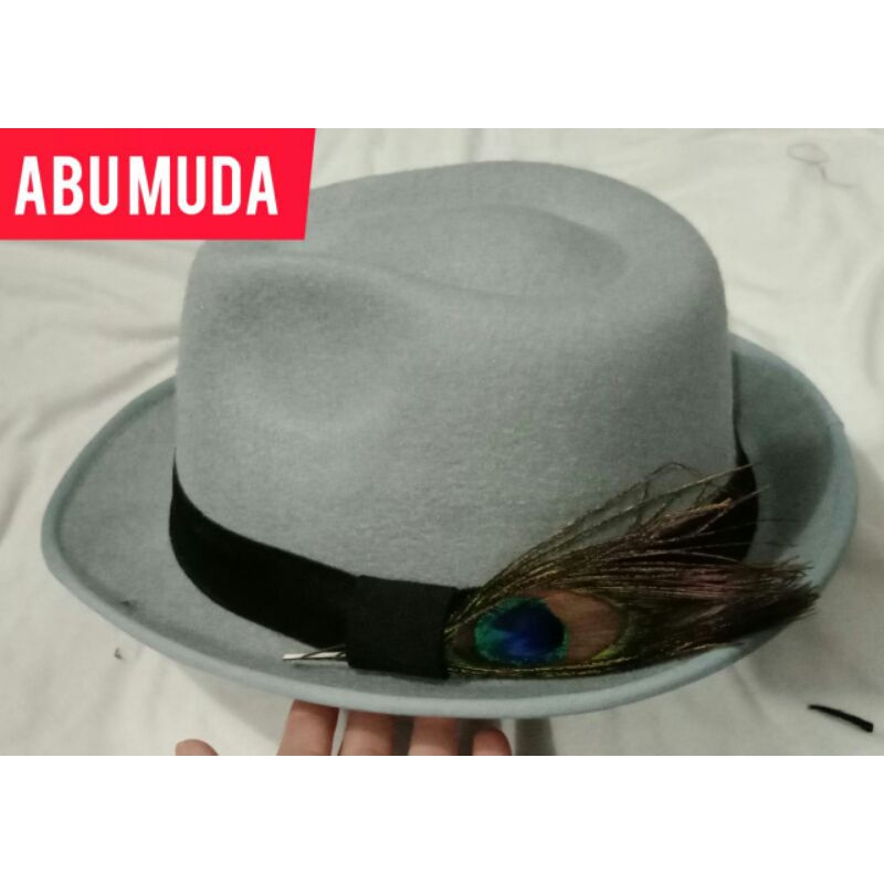 Jual Topi fedora hat bulu merak | Shopee Indonesia