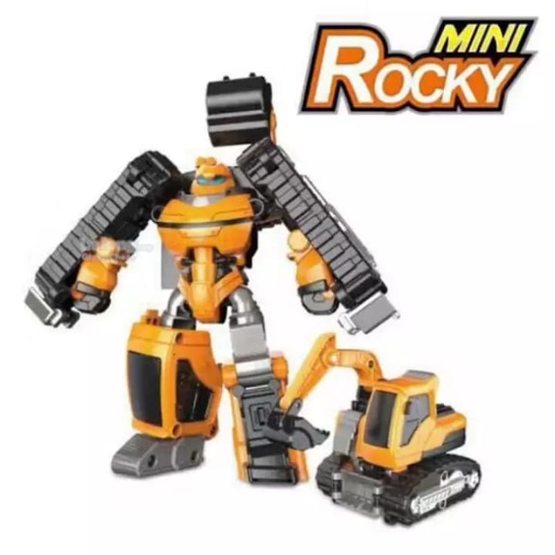 Jual Mainan Robot Berubah Bentuk Jadi Beko / Robot Mini Rocky | Shopee ...