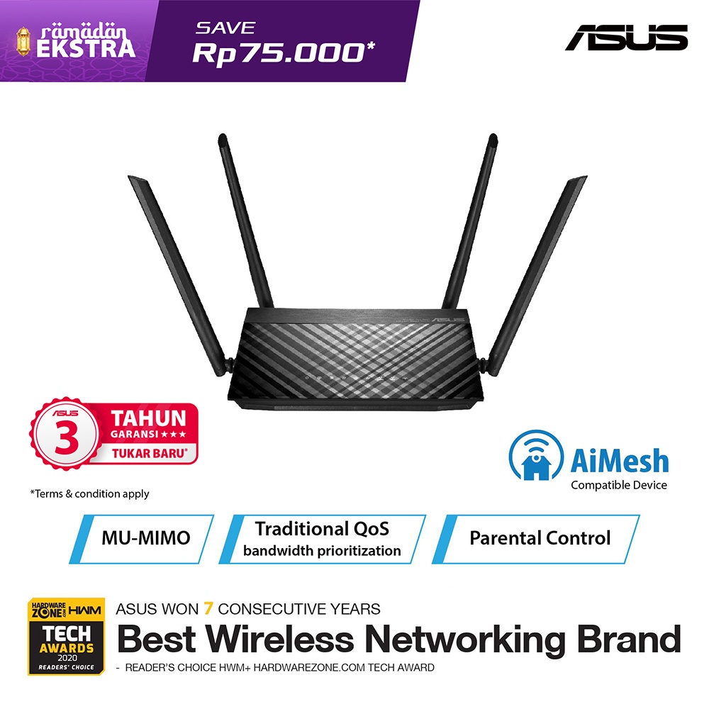 Jual Asus RT-AC59U AC1500 Dual Band WiFi Router | Shopee Indonesia