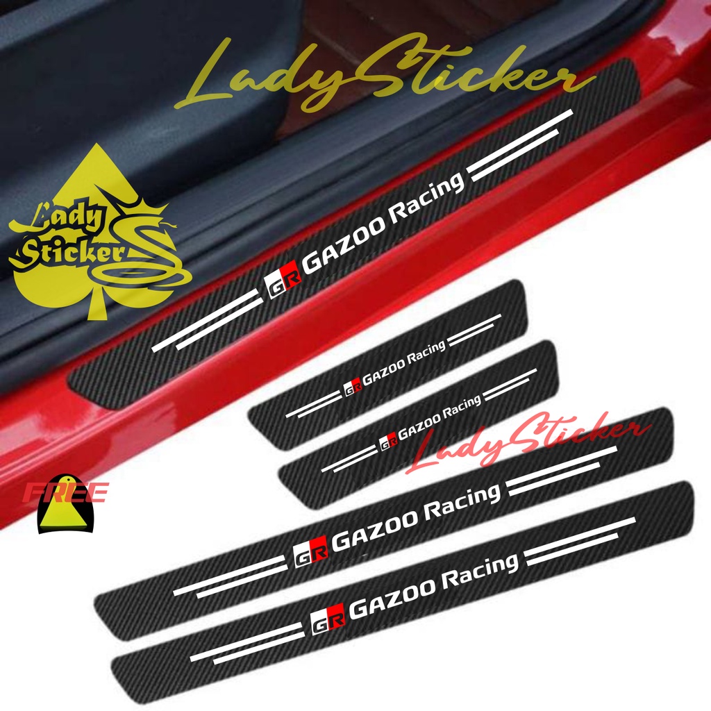 Jual STICKER CARBON TOYOTA GR RACING STICKER SILL PLATE KARBON 3D MOBIL ...