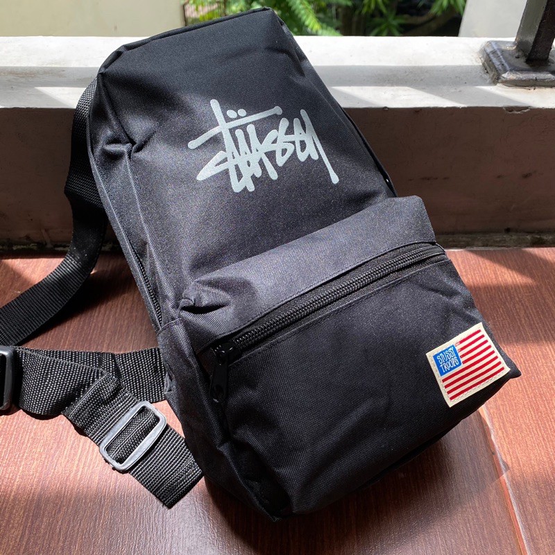 stussy troops sling bag