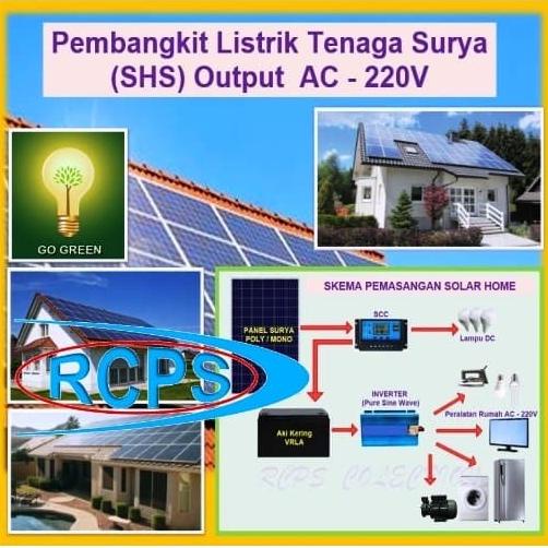 Jual Pembangkit Listrik Tenaga Surya 2000 Watt ; Solar Home System ...