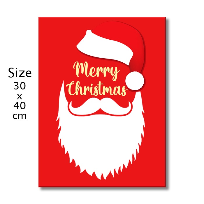 Jual Hiasan Dinding Natal Santa Claus Merry Christmas Ukuran 30x40 Cm Shopee Indonesia 5703