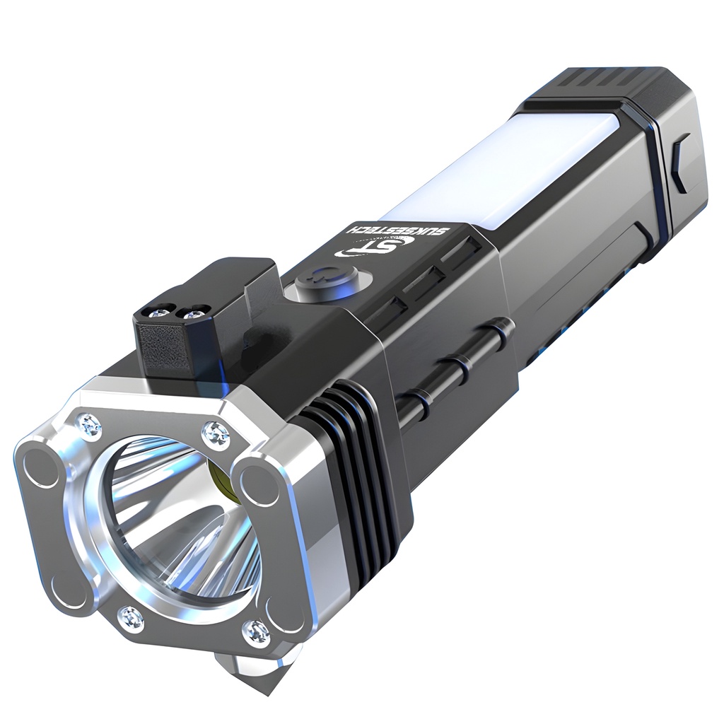 Jual Suksestech Senter LED Torch lampu Emergency 4 Mode 0073W