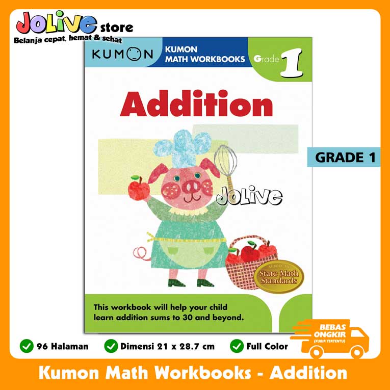 Jual Buku Anak Kumon Matematika Math Workbooks Addition Grade 1 ...