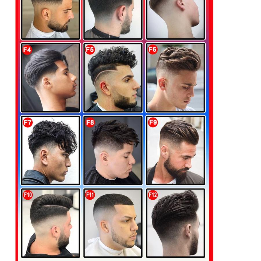 Jual (ISI 6 PCS) Pangkas Rambut Poster Pangkas Rambut Pria Poster