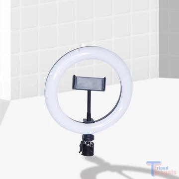 Paket Komplit Vlogger Make Up Ring Light LED 20cm 26cm 32cm Holder HP Free Tripod 2.1m Lampu