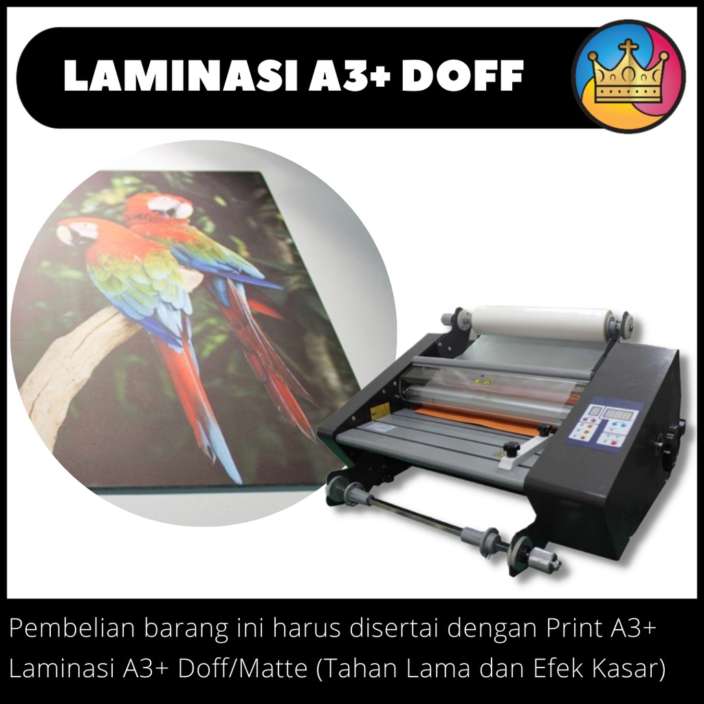 Jual Digital Print A3 Laminating Laminasi Doff Matte Dop Thermal Panas