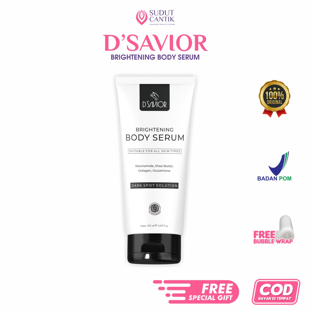 Jual Sudut Cantik - Dsavior Whitening Body Serum [Kemasan Baru] Paket ...
