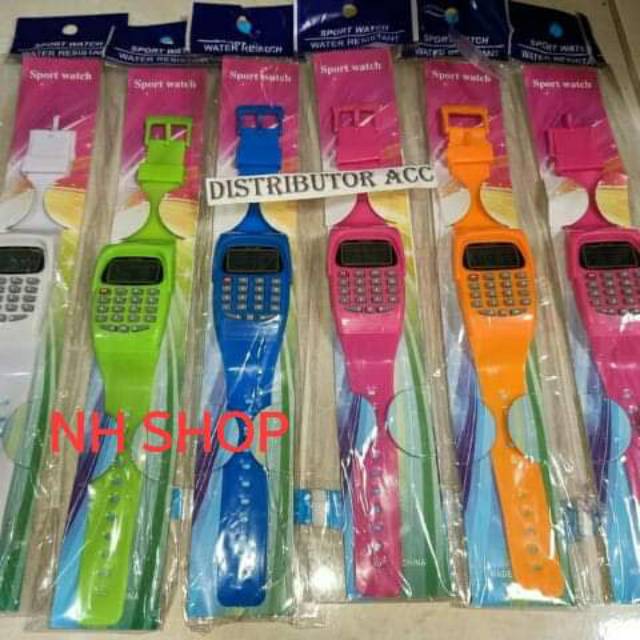 Jual Jam Tangan Kalkulator Multifungsi Layar LCD/Jam tangan anak