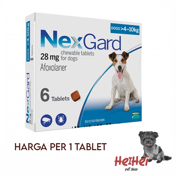 Jual Nexgard Original Obat Kutu Anjing Demodex Ampuh Size M Kg