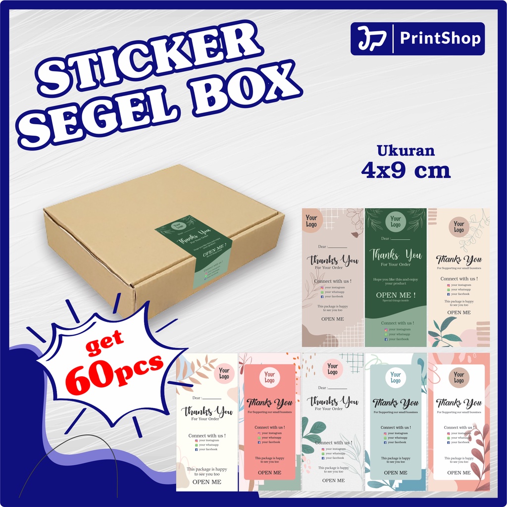 Jual Cetak Sticker Segel Box Shopee Indonesia