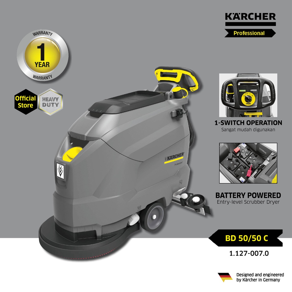Jual Karcher BD 50/50 C Bp Classic *KAP 1100 Watt Scrubber Drier