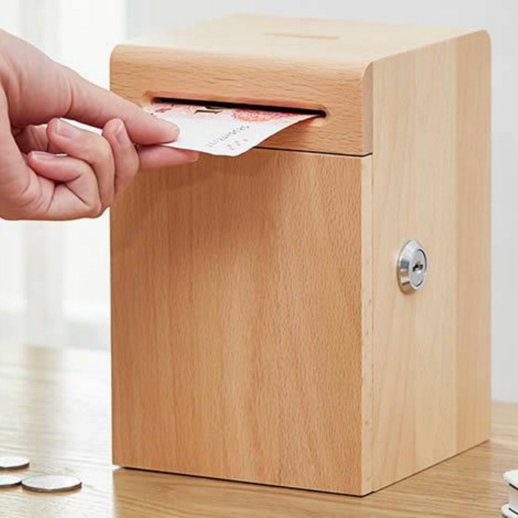 Jual Celengan Kayu Unik Ukuran Jumbo / Celengan Kayu Solid / Celengan