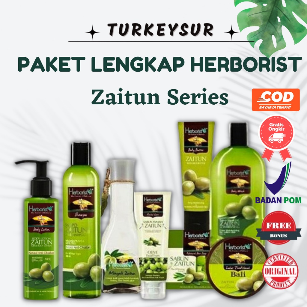 Jual Herborist Paket Lengkap Zaitun Olive Oil Series Body Lotion Lulur Minyak Zaitun Body Butter