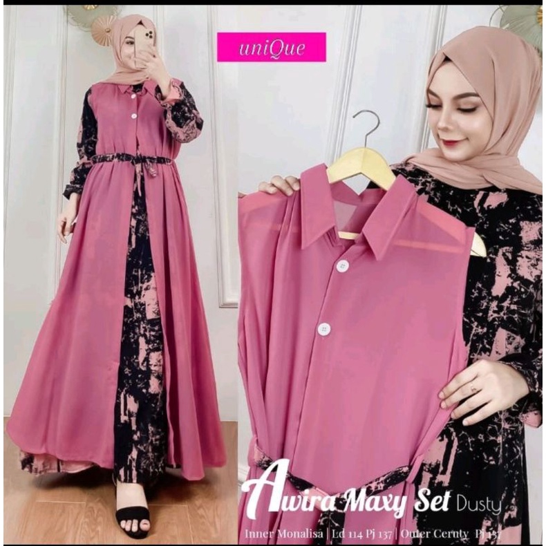 Jual GAMIS SET ROMPI 2IN1/GAMIS KEKINIAN/REALPICT/COD | Shopee Indonesia