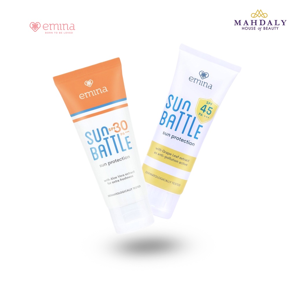 Jual EMINA Sun Battle/Sun protection SPF 45 PA+++30 ml, SPF 30 PA+++ 60