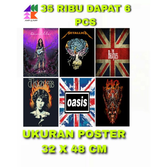 Jual poster/poster music/poster band/poster murah/hiasan dinding