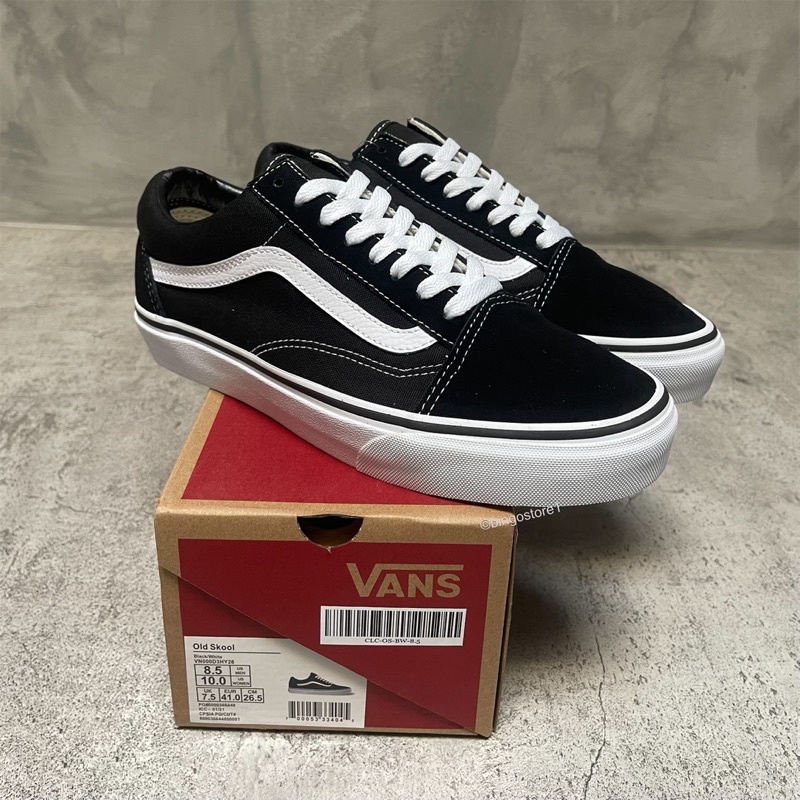 Jual VANS OLDSKOOL CLASSIC BLACK WHITE ORIGINAL GLOBAL RELEASE Shopee Indonesia