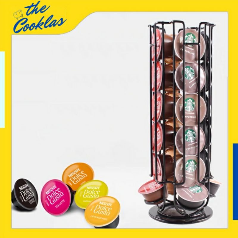 Jual Nescafe DOLCE GUSTO Coffee Capsule Holder Rotating Rack Tempat
