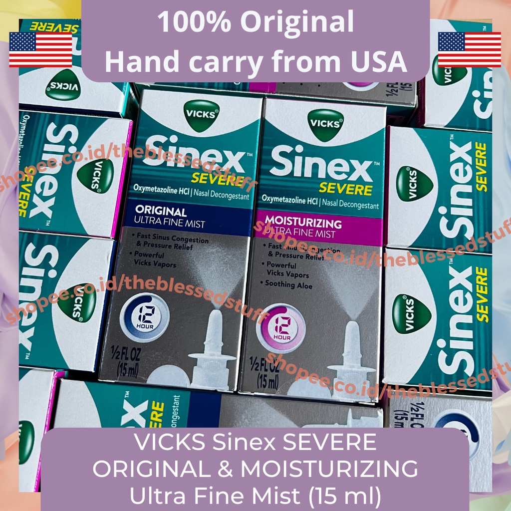 Jual VICKS (utk Sinusitis)Sinex Severe Ultra Fine Mist 15ml - 100% ...