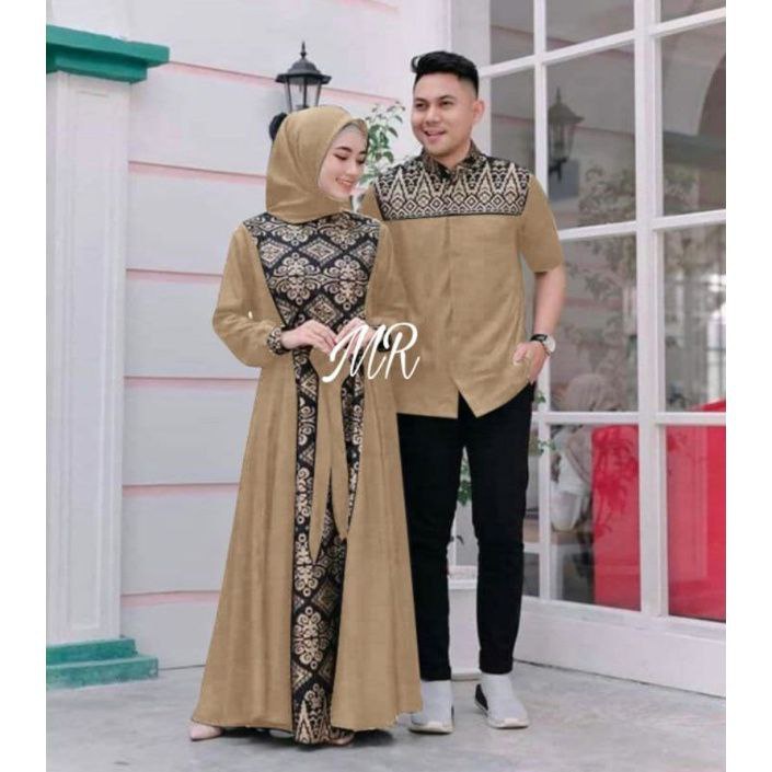 Jual Set Baju Pakaian Kopel Muslim Lebaran baju couple pasangan gamis