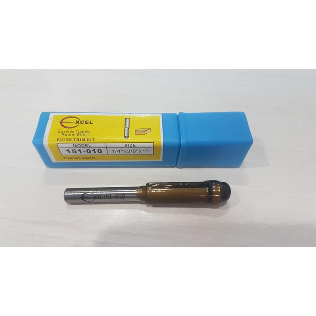 Jual EXCEL Mata Router Bits 151-010 10mm FLUSH TRIM BIT 2 FLUTES ...