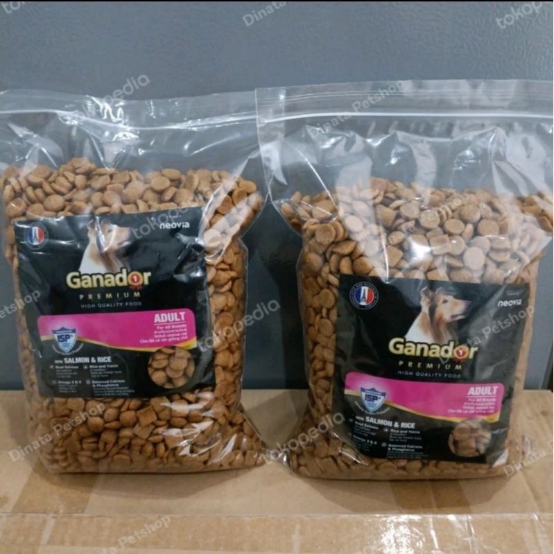Jual Ganador Premium Adult Salmon and Rice kemasan Repack 1kg | Shopee ...