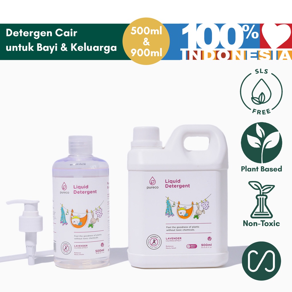 Jual Pure & Co - Detergen Cair Bayi & Keluarga - 500mL & 900mL | Shopee