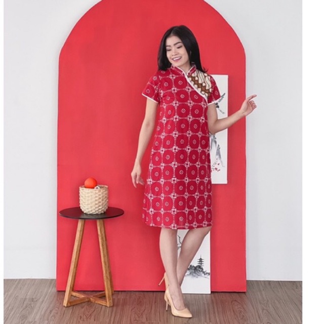 Jual BATIK QUEEN Dress batik cheongsam qipao wanita IMH01-03 | Shopee ...